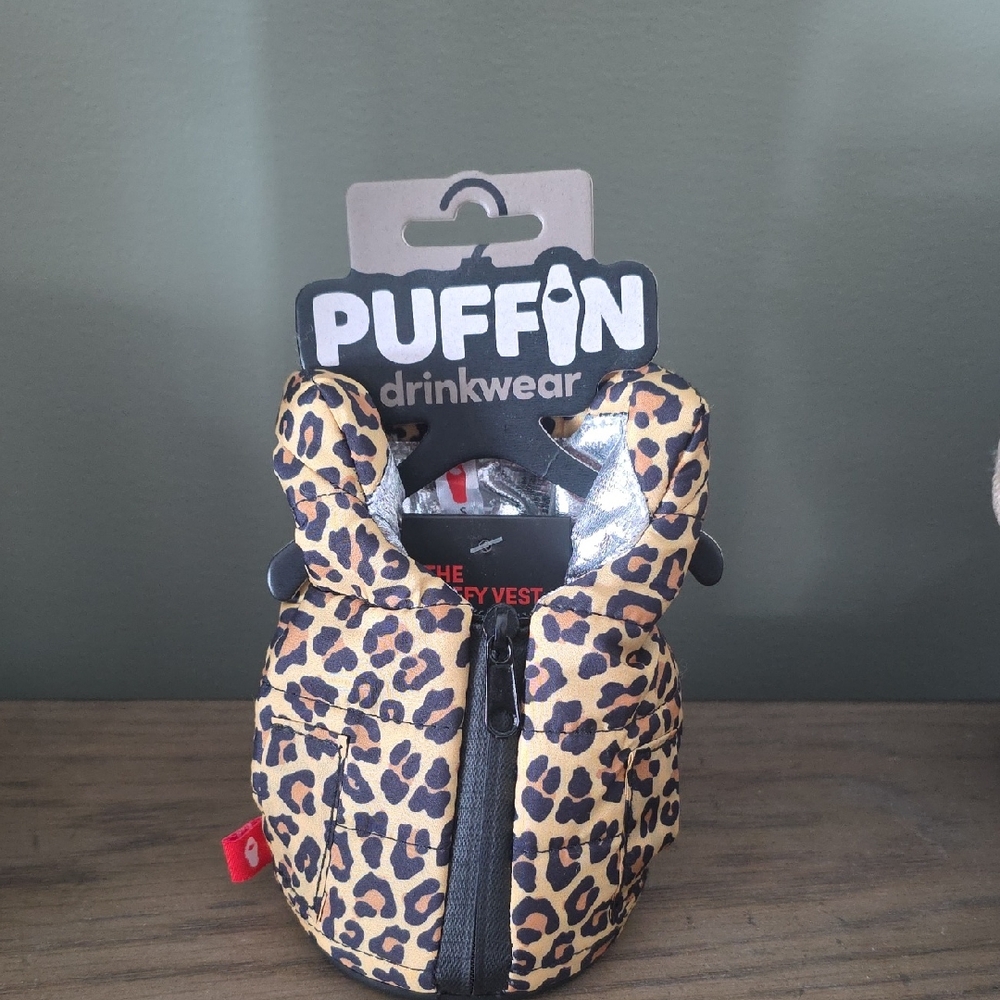 Puffin Kids Leopard Print Drinkwear Accessory